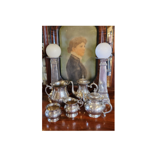 Silver Candle Holders Set